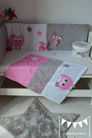 linge lit couverture polaire coton bebe fille hibou chouette rose gris blanc etoiles pois 3 decoration chambre enfant couverture bebe couverture bebe fille