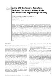 Yuk, simak contoh laporan contoh laporan kegiatan lomba. Pdf Using Erp Systems To Transform Business Processes A Case Study At A Precession Engineering Company