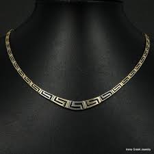 Greek Key Necklace 14k Solid Yellow White Gold Greek Etsy Silver Gold Jewelry Key Necklace Greek Jewelry
