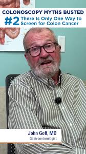 As we bust #colonoscopy myths for #ColorectalCancerAwarenessMonth,  gastroenterologist John Goff, MD, explains the different ways you can  screen for #coloncancer. #GetScreened.