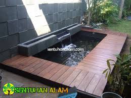 Tukang Kolam Koi Minimalis Gresik Desain Lanskap Ide Halaman Belakang Taman Vertikal