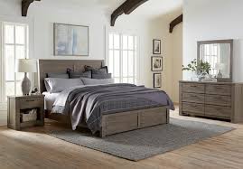 Designer bedroom furniture instantly transforms your sleep space into a luxurious retreat. Samuel Lawrence Furniture Ruff Hewn Gray Full 4 Piece Bedroom Set S079 240 241 401 010 030 050 Miskelly Furniture