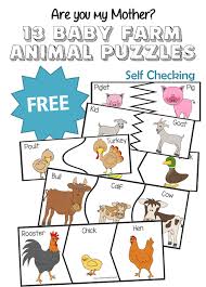 Farm Animals And Their Babies Printables Puzzles Baby Farm Animals Farm Animals Preschool Farm Animals Activities