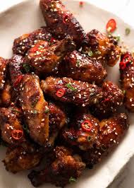 sticky baked chinese en wings