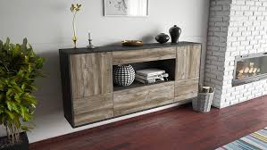 Um den eingangsbereich moderner zu gestalten, entstand hier ein hängendes sideboard mit einer bündigen front ohne griffe. Wohnzimmerschranke Korpus Anthrazit Matt Leichtlaufschienen 180x77x35cm Dekati Sideboard East Los Angeles Hangend Push To Open Front Holz Design Eiche Kuche Haushalt Wohnen