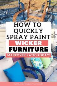 How To Quickly Paint Wicker Furniture Painting Wicker Furniture Spray Paint Wicker Painted Wicker