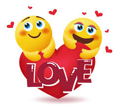 Emoji valentine vector concept design. Love text with emojis lovers character with cute and in love face expression for valentine's day couple emoticon. Vector illustration. 4852392 Vector Art at Vecteezy