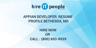 appian developer resume profile