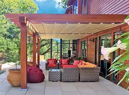 Tensioning allows the system with stand heavy wind loads. Retractable Shades In Portola Valley Shadefx Outdoor Pergola Pergola Patio Backyard Pergola