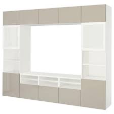 Havsta Tv Storage Combination Glass Doors White 126 3 4x18 1 2x83 1 2 Ikea In 2020 Tv Storage Glass Door Bed Frame With Storage