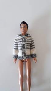 Free shipping on many items. Hooded Sweater For Ken Doll Grey And White Striped Hoodie For Etsy Striped Hoodie Crochet Doll Dress Diy Ken Doll Clothes