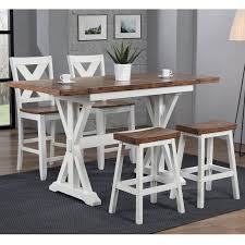 5302 5pc countertop size dinette set by homelegance. Winners Only Pacifica Counter Height Dining Set With Miss Matched Stools Reeds Furniture Pub Table And Stool Sets