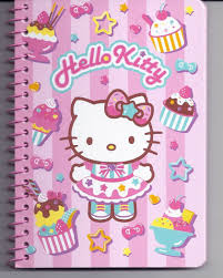 Details About Sanrio Hello Kitty Spiral Notebook Cake And Ice Cream Kawaii Belles Images