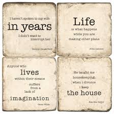♥ the graphic designs are from adds, text books, magazines, newspapers ect. Tumbled Marble Coaster St 4 With Coaster Stand Funny Quotes Contemporary Coasters By Studio Vertu Houzz