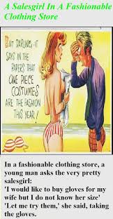 A Salesgirl In A Fashionable Clothing Store Funny Postcards Funny Cartoon Pictures Funny Cartoons
