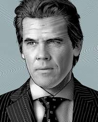 Artwork of Josh Brolin in a Dollar Bill Style