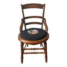 Antique 19th Century Victorian Carved Wood Needlepoint Floral Side Chair Victorian Chair Side Chairs Antiques