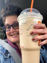 First pumpkin spice latte of the season at Dunkin