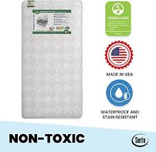 New Serta Tranquility Eco Firm Innerspring Crib Toddler Mattress Waterproof Greenguard Gold Certified Natural Non Toxic Online Nanakoshopping In 2020 Toddler Mattress Crib Mattress Cribs