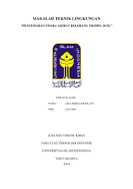 Substansi pencemar yang terdapat di udara dapat masuk ke dalam tubuh melalui sistem pernapasan. Pdf Pencemaran Udara Eka Riska Khailani Academia Edu