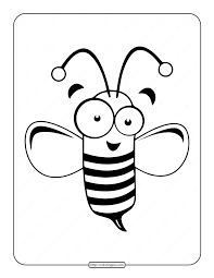 Feel free to print and color from the best 40+ cute bumble bee coloring pages at getcolorings.com. Printable Cute Bee Coloring Page
