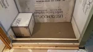 Do i need to put plywood down before putting in the durock for the tile or will the durock directly on the planks be ok. Tile Shower Install Wyoming Mn Touchdown Tile