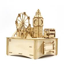 Jigzle London Music Box 3d Wooden Puzzle Music Box Wooden Puzzles Wooden