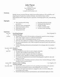 Assistant Manager Job Description Resume Lovely Best Retail Assistant Manager Resume Example Job Resume Samples Job Resume Examples Manager Resume