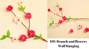 When cherry blossom trees bloom (usually in april), the branches fill out with dazzling pink flowers that have a sweet scent. Diy Wall Hanging Realistic Diy Tree Branch Decor Tissue Paper Flowers Diy Mobile Youtube