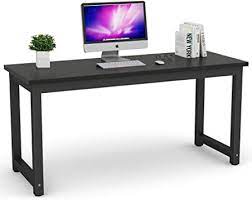 Get it as soon as tue, apr 13. Amazon Com Tribesigns Modern Computer Desk 63 Inch Large Office Desk Computer Table Study Writing Desk Workstation For Home Office Black Metal Frame Furniture Decor