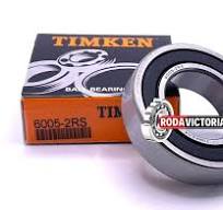 TIMKEN 6005-2RS Bearings - 4 Pack Double Rubber Seal Deep Groove Ball Bearings - 25x47x12mm - Pre-Lubricated & Durable