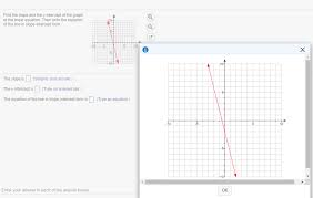 Write down the coordinates of the first point. Find The Slope And The Y Intercept Of The Graph Of Chegg Com