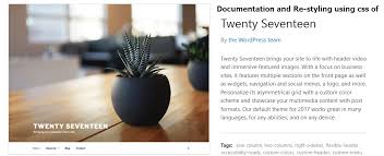 This is an example of the twenty seventeen theme in action. Twenty Seventeen Theme Modifications Of Header Footer Sidebar Contents And Documentations All About Basic