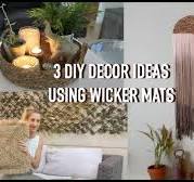 3 DIY HOME DECOR using WICKER mats | SUPER EASY #craft #diy