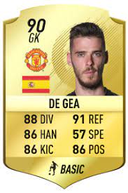 David De Gea Fifa 18 Manchester United Rating Predictions De Gea Futbol Fifa