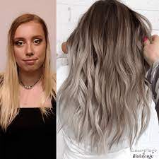 Transformation From Yellow To Smoky Blonde Shadow Root Color Melting Hair Blonde Shadow Root Blonde Hair Looks