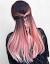 Straight Brown Hair With Pink Tips