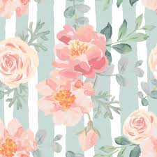 Papel De Parede Floral Delicado Com Folhas Verdes E Flores Rosa Parcelamos em até 3x sem juros. papel de parede floral delicado com