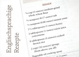 Englischsprachige Mengen In Rezepten Vogels Kuche