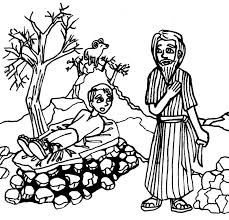 This bible coloring page design belongs to these categories: Abraham And Isaac Coloring Pages
