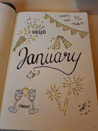 Bullet Journal January Cover Bullet Journal Inspiration Bullet Journal Mood Bullet Journal Month