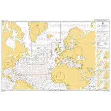 admiralty chart 5124 4 routeing chart north atlantic ocean april