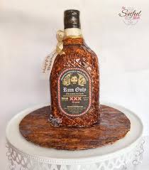 An All Edible Old Monk Rum Bottle Cake My Very First Standing Bottle Cake In 2020 Rum Bottle Bottle Cake Old Monk
