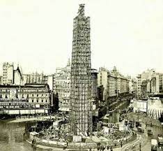Obelisco de buenos aires ve 9 de julio caddesi. Construccion Del Obelisco 1936 Fotos De Buenos Aires Fotos Antiguas Obeliscos