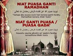 Tidak sempat ganti puasa, wajib bayar fidyah. Niat Puasa Ganti Ramadhan Viral Muafakat Johor Facebook