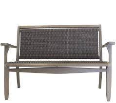 Gray Wash Eucalyptus Driftwood Gray Wicker Bench Qvc Com Buy Outdoor Furniture Grey Wash Wicker