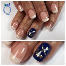 shortnails gelnails nails frenchnails yvesswiss darkblue akyado anchor kurzenagel gelnagel nagel french dunkelblau an french nails gelnails nails