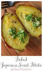 Baked Japanese Sweet Potato With Flavoured Butter Recipe Japanese Sweet Potato Sweet Potato Recipes Roasted Sweet Potato Recipes Baked