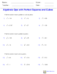 Exponents And Radicals Worksheets Exponents Radicals