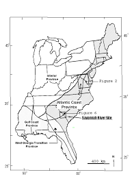 United States Fault Lines Maps Fault Characteristics Of The Atlantic Coast Fault Province Plate Tectonics Savannah Chat Province